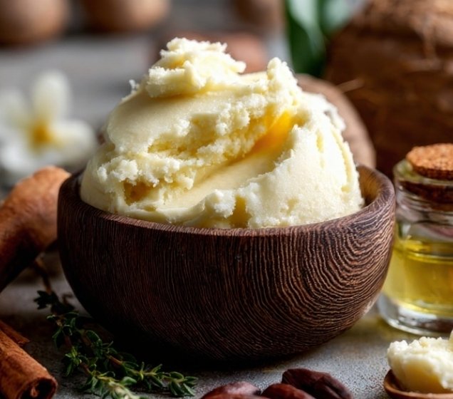 Ghanaian women crafting shea butter